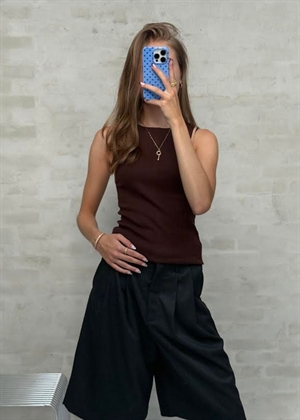 NPS tank top kontrast Brown/Camel Nørgaard På Strøget